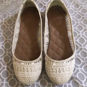 Crocheted ballerina flats